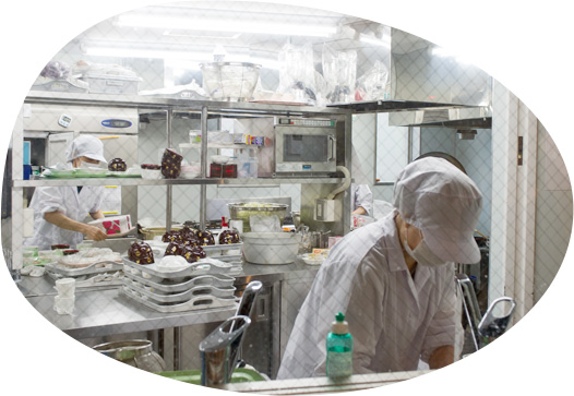 給食調理室について